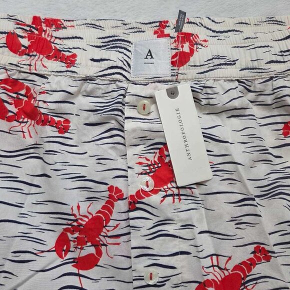 New XL Anthropologie The Wren boxer shorts in Lobster print - Picture 3 of 7